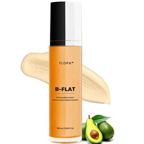 TLOPA® B-FLAT Clinically Proven Belly Firming Cream for Stretch Marks And Loose Skin - With Avocado Extract