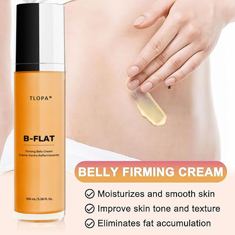 TLOPA® B-FLAT Clinically Proven Belly Firming Cream for Stretch Marks And Loose Skin - With Avocado Extract